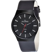 Skagen Men's 233xlclb Ceramic Black Dial Watch