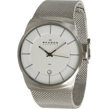 Skagen Men's Quartz Watch With Grey Dial Analogue Display And Silver Stainless Steel Strap 780Xlss