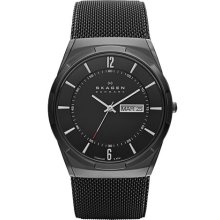 Skagen 'Titanium' Round Mesh Strap Watch, 40mm