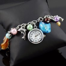 Slim &delicate Nice Alloy Charming Watch Bracelet Bangle Wrist Watch Women Girls