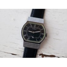 Soviet watch Russian watch Men watch Mechanical watch -black clock face watch- men's wrist 