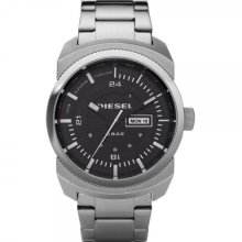 Stainless Steel Quartz Black Dial Day And Date Display