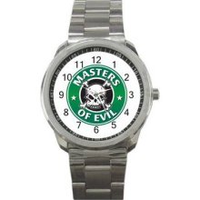 Starbucks Coffee Parody Unisex Silver-Tone Sports Metal Watch 10