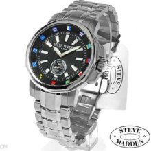 Steve Madden Men's Japanese Quartz 50m W/r -sub Second Dial -all St/steel Watch