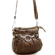 Stone washed petite cross body bag with detachable strap