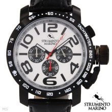 Strumento Marino Sm051lbk/wh Chronograph Men's Watch Black/black