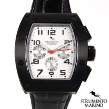 Strumento Marino Sm056lbk/wh Chronograph Men's Watch Black/black