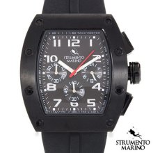 Strumento Marino Sm056rbk/bk Chronograph Men's Watch Black/black