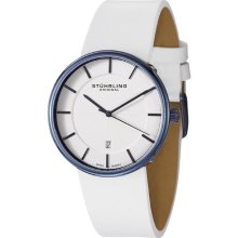 Stuhrling 244 Mens Classic Fairmount Ultra Slim Swiss Quartz Date Blue Watch