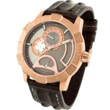 Stuhrling 265 3345k59 Gen-y Quartz Epiphany Rose Case Leather Mens Watch