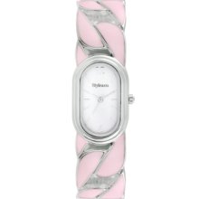 Styleco. Watch, Womens Pink and Silver Tone Braided Bangle Bracelet 20