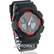 Stylish Unisex Digital Watch with LED Light (Balck & Red)