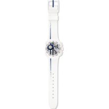 SUIW408 Swatch Unisex Street Map Blue Chronograph Watch