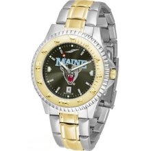 Suntime Maine Black Bears Competitor AnoChrome Two Tone Watch