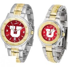 Suntime Utah Utes Competitor AnoChrome Two Tone Watch