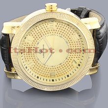 Super Techno Mens Diamond Watch 0.12 ct. Yellow