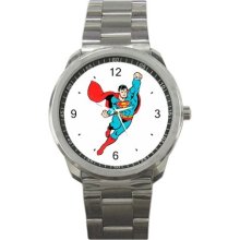 Superman Sport Metal Watch IwB209 - Metal - Gray - cartoon