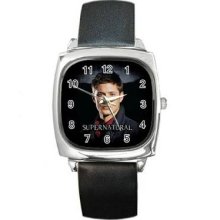 Supernatural Unisex Silver-Tone Square Metal Watch 12