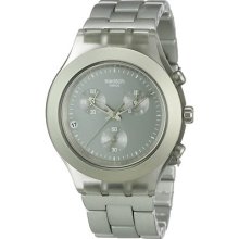 Swatch Men's Grey Dial Rubber Band Round Case Chronograph Watch Svcg4000ag