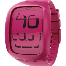 swatch Men's SURP100 Quartz Anti-Reflective Sapphire Crystal Pink Watc