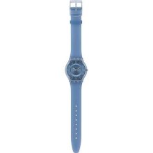 Swatch Women's Skin SFN120 Blue Rubber Quartz Watch with Blue Dial