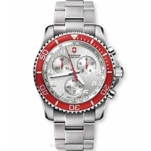 Swiss Army Mens Maverick GS Chrono Silver Dial Stainless 241434