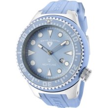 Swiss Legend Men's Neptune Light Blue Dial Light Blue Silicone