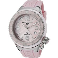 Swiss Legend Neptune Ceramic Pink Mop Dial Pink Silicone