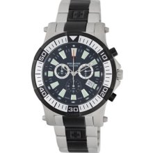 Swiss Military Calibre Watches Men's Hawk Chronograph Black Dial Silve