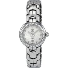 Tag Heuer Link Diamond Silver Guilloche Steel Ladies Watch Wat1414.ba0954