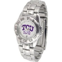 Texas Christian Horned Frogs TCU NCAA Womens Steel Sports Watch ...