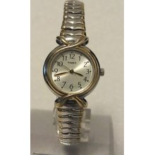 Timex Classic Women Two Tone Silver Dial Quartz Watch