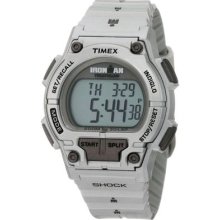 Timex Mens Ironman Triathlon 30 Lap Digital Shock Resistant Silver Watch T5k555