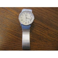 Timex Quartz Water Resistant And Stainless Steel With Base Metal Bezel Watch