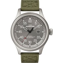 Timex T49875 Men's Expedition IndigloÂ® Military Field Analog Grey Dial Watch