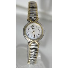 Timex Women's T218549j Two-toned Watch With White Mop Dial