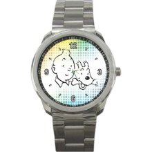 Tintin & Snowy - The adventures - Sport Metal Watch - Stainless Steel - Silver