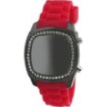 TKO ORLOGI Women's TK571-RD Crystalized Mirror Digital Red Rubber