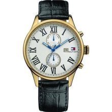 Tommy Hilfiger 1710291 Black Band White Dial Mens Watch ...