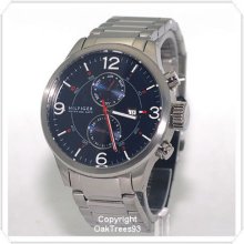 Tommy Hilfiger Mens Multi Function Blue Dial Stainless Steel Watch 1790903