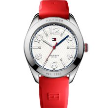 Tommy Hilfiger 'Sport' Round Silicone Strap Watch