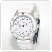 Tommy Hilfiger Womens White Dial Silicone Watch 1781184