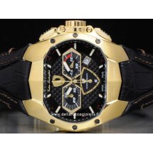 Tonino Lamborghini GT1 NEW 880G yellow gold IPG stainless steel watch