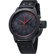 Tw Steel Cool Black And Red Chronograph Mens 45mm Watch Tw902