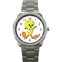 Tweety Sport Metal Watch IwB538 - Stainless Steel - Gray - cartoon