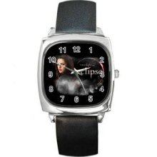 Twilight Eclipse Unisex Silver-Tone Square Metal Watch 04