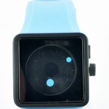 Unisex Fashion Two-dot Creative Compact Disk Watch (blue)