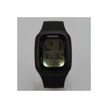 Unisex Multi-Functional Silicone Band Plastic Case Digital Touch Screen LED Wrist Watch Black