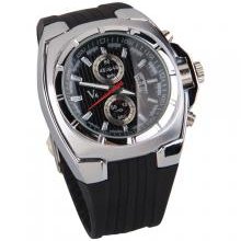 unisex quartz movement sports rubber band wristwatch wrist watch water