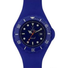 Unisex Toy JTB07BL Jelly Blue Plastic Resin Case Blue Dial Silicone